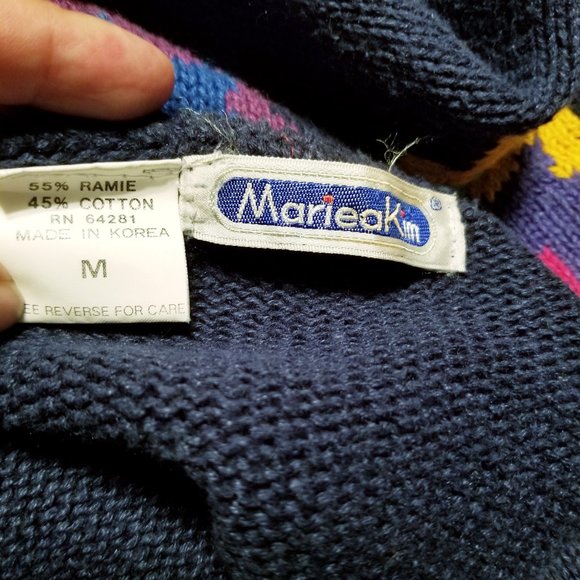 Vintage 80's Retro Print Sweater Top - Picture 4 of 4